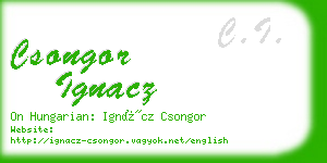 csongor ignacz business card